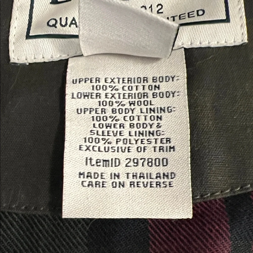 LL Bean VTG Men’s British Millerain Military Field Jacket - Plaid-Lined - Medium - Picture 7 of 8